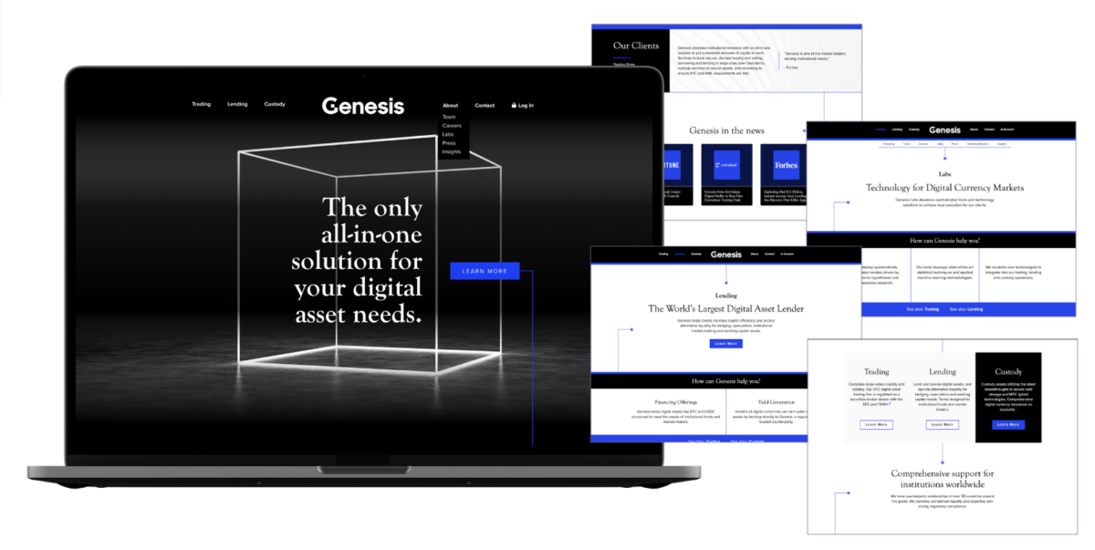 Case Study: Genesis Global Trading website design 2