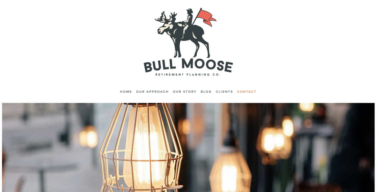 Screenshot of Bullmoose Retirement Planning Co website