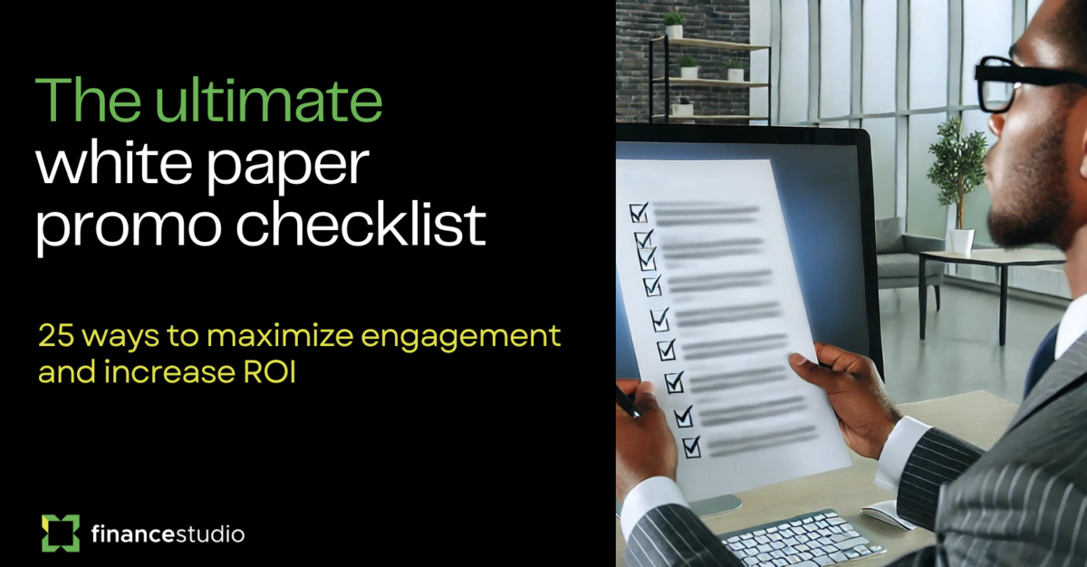 The ultimate white paper promotion checklist